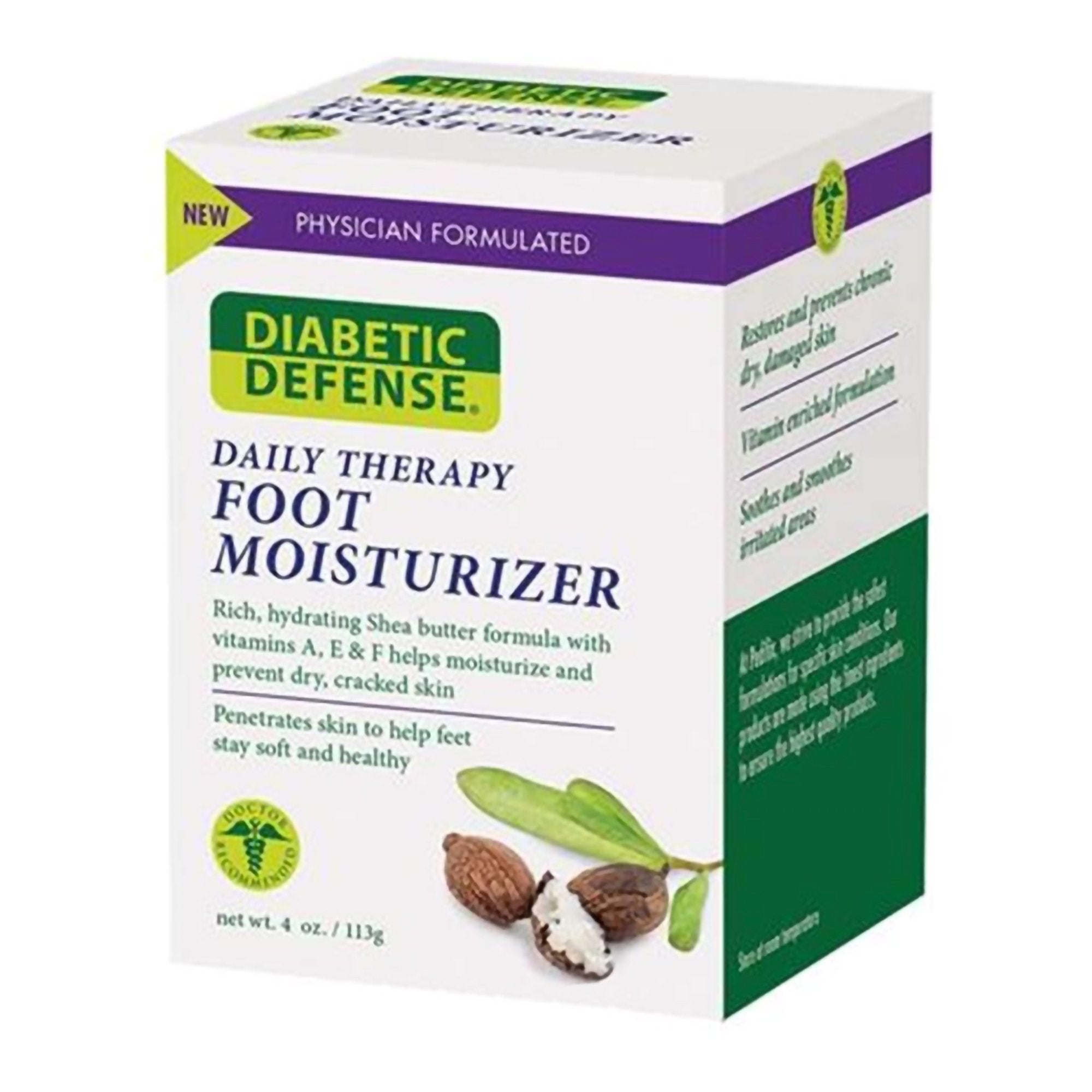 Foot Moisturizer Diabetic Defense® Daily Therapy 4 oz. Jar Scented Cream