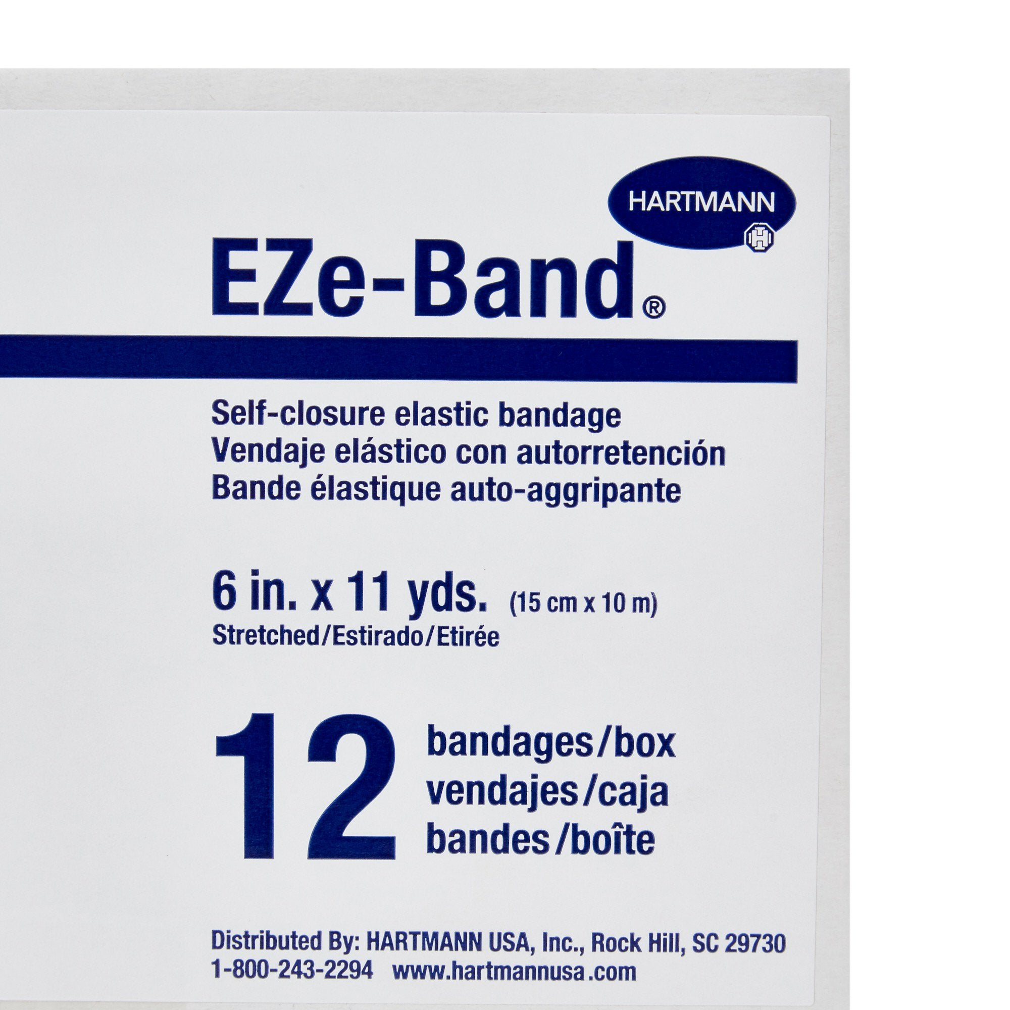 Elastic Bandage EZe-Band® LF 6 Inch X 11 Yard Double Length Double Hook and Loop Closure Tan NonSterile Standard Compression