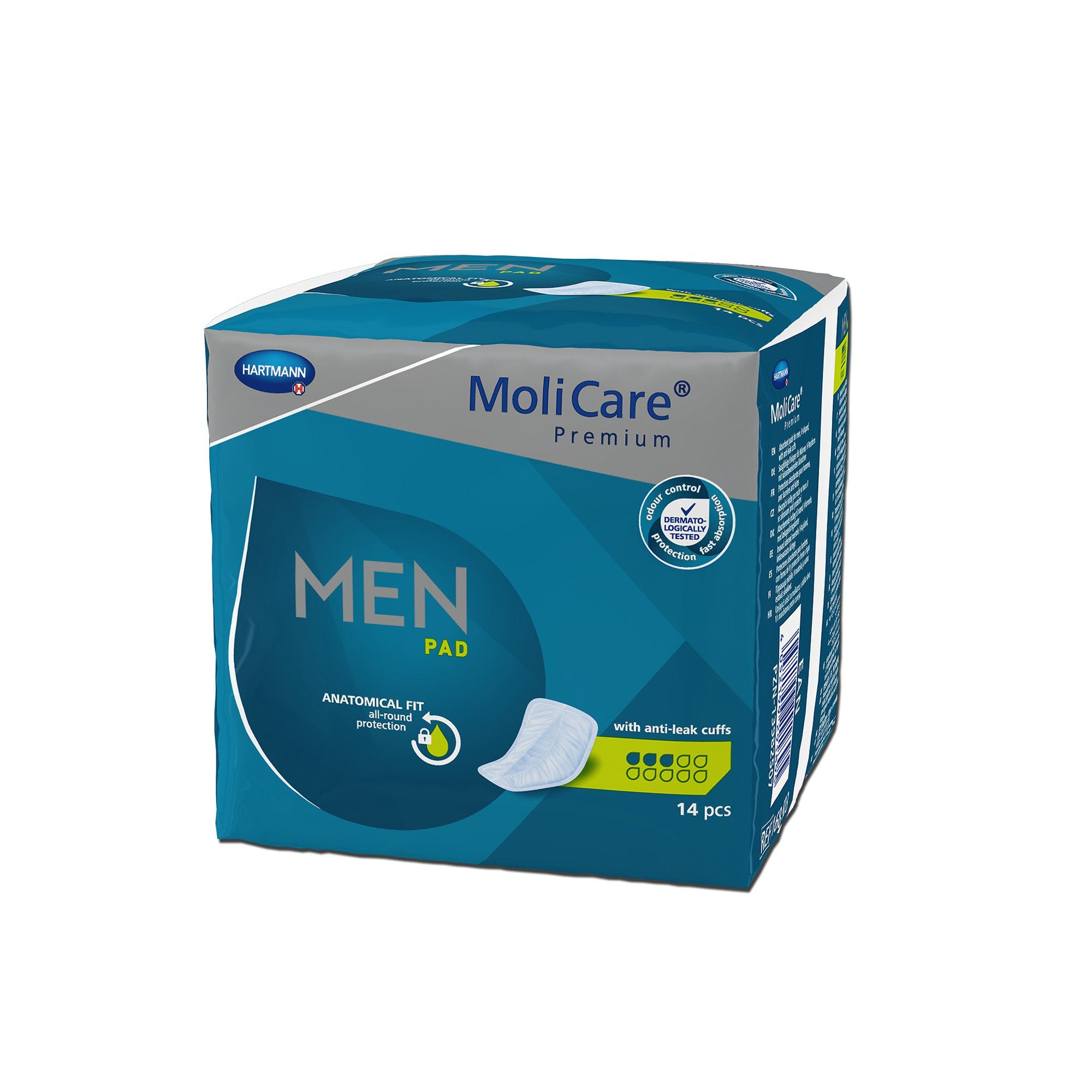 Bladder Control Pad MoliCare® Premium Men 7 X 10 Inch Light Absorbency Polymer Core One Size Fits Most