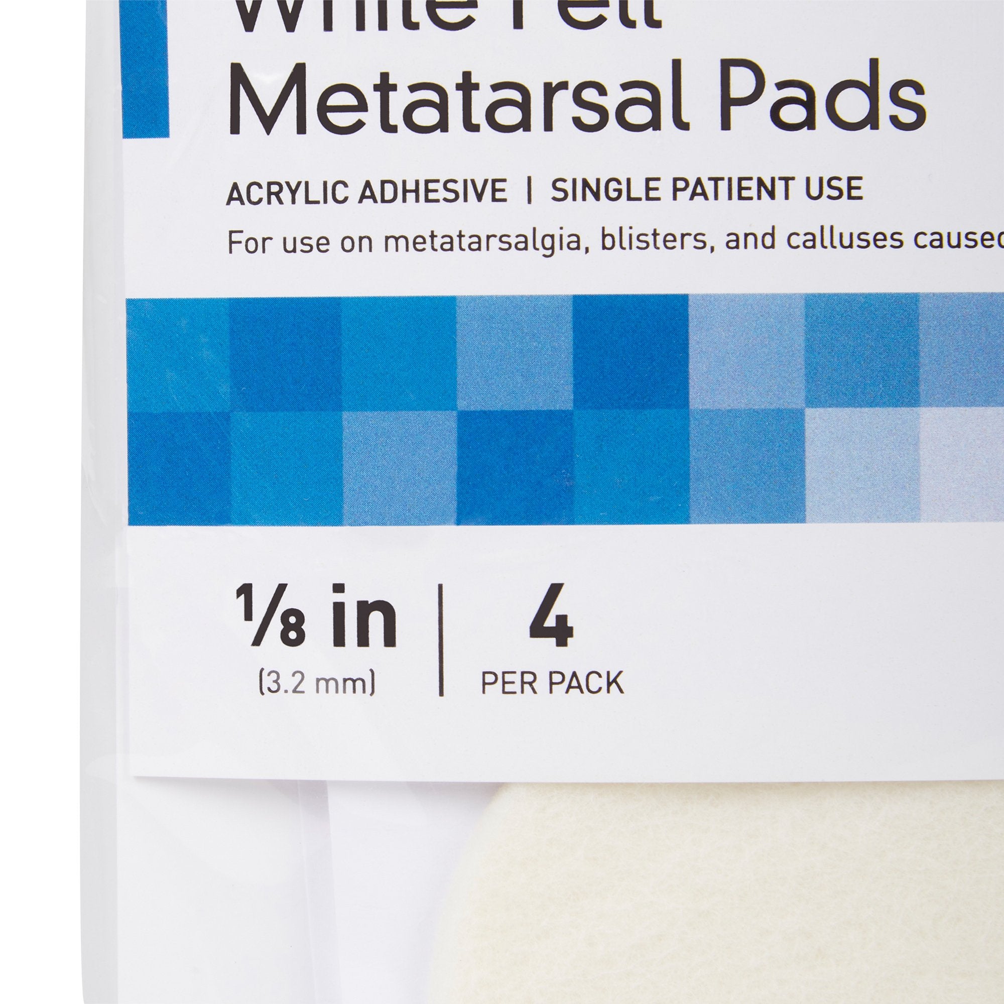 Metatarsal Cushion McKesson Pedi-Pads Size 106-L Adhesive Foot