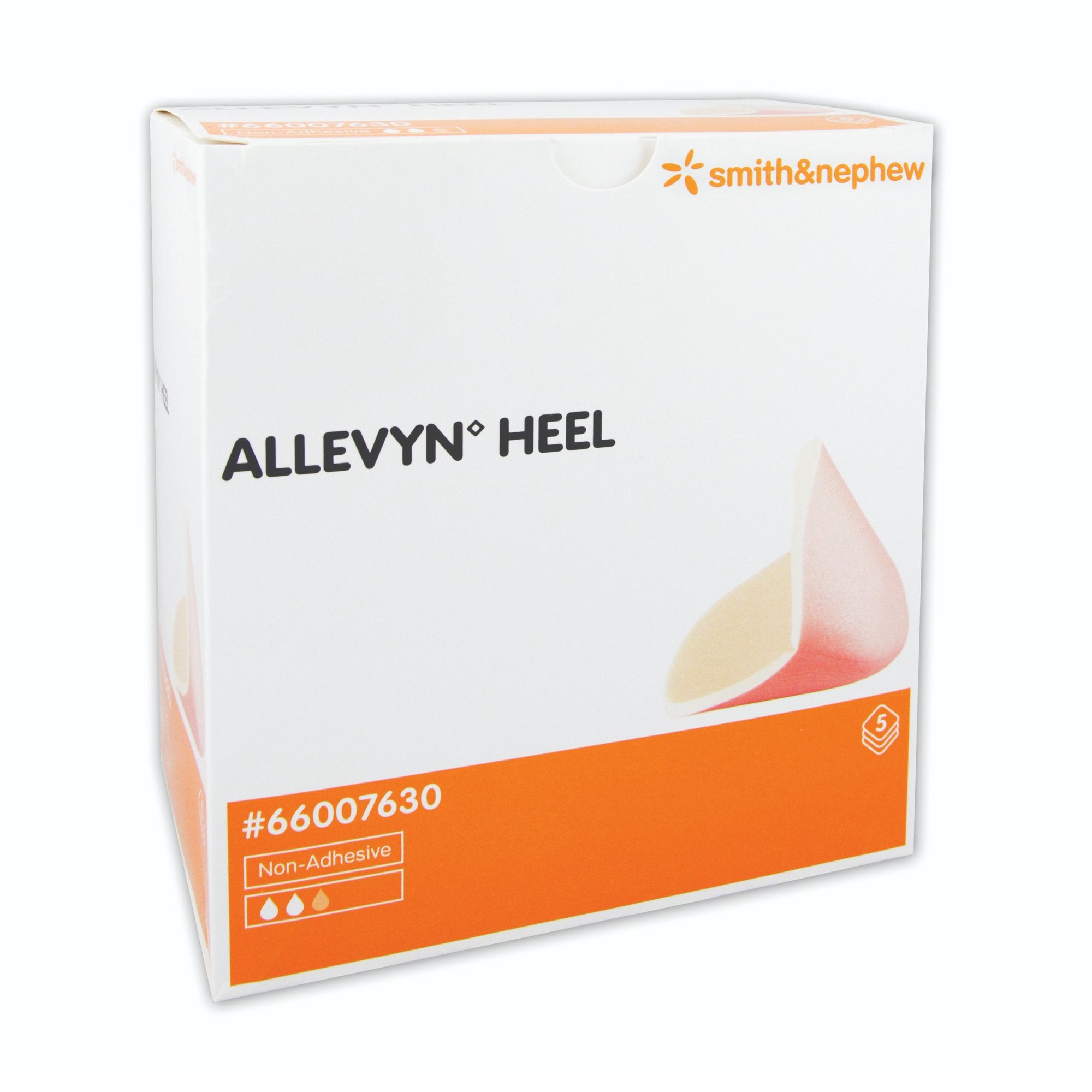 Foam Dressing Allevyn Heel 4-1/2 X 5-1/2 Inch Without Border Film Backing Nonadhesive Heel Sterile