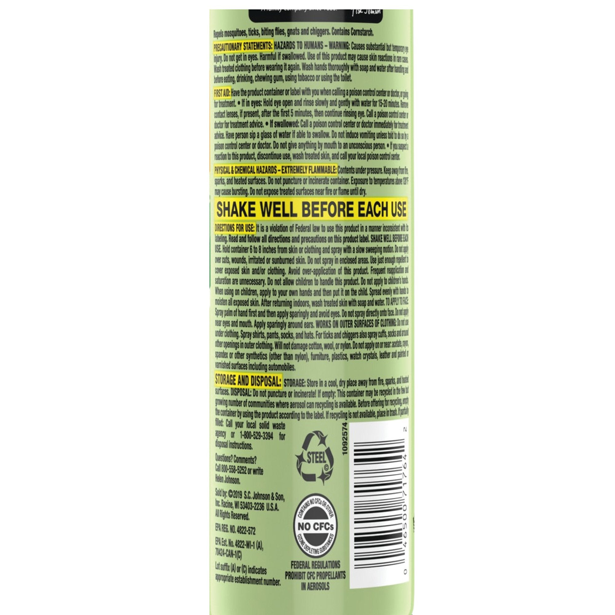 Insect Repellent Off!® Deep Woods® Dry Topical Liquid 4 oz. Aerosol Can
