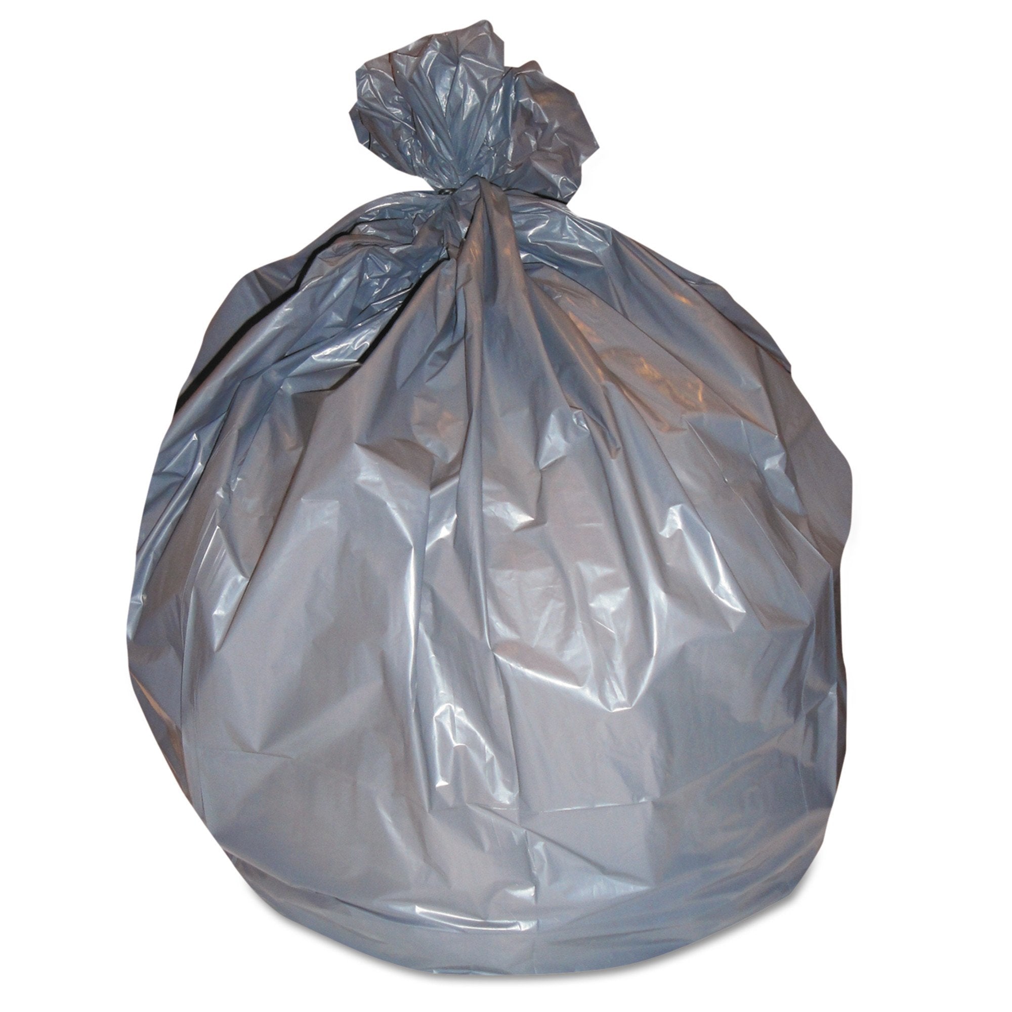 Trash Bag Right Sack® System 56 gal. Gray LLDPE 1.6 mil 44 X 55 Inch Gusset Seal Bottom Flat Pack