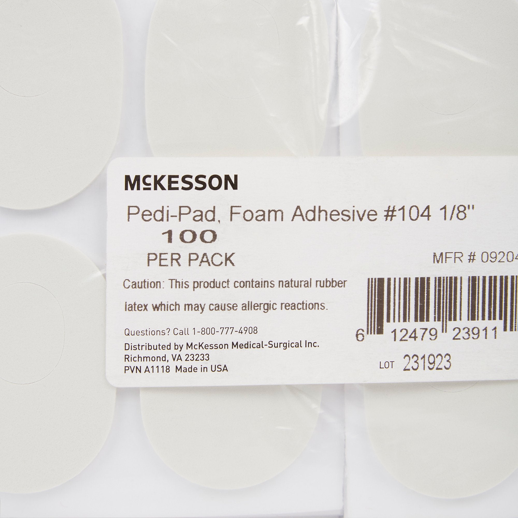 Foot Pad McKesson Pedi-Pad Size 104 Adhesive Foot