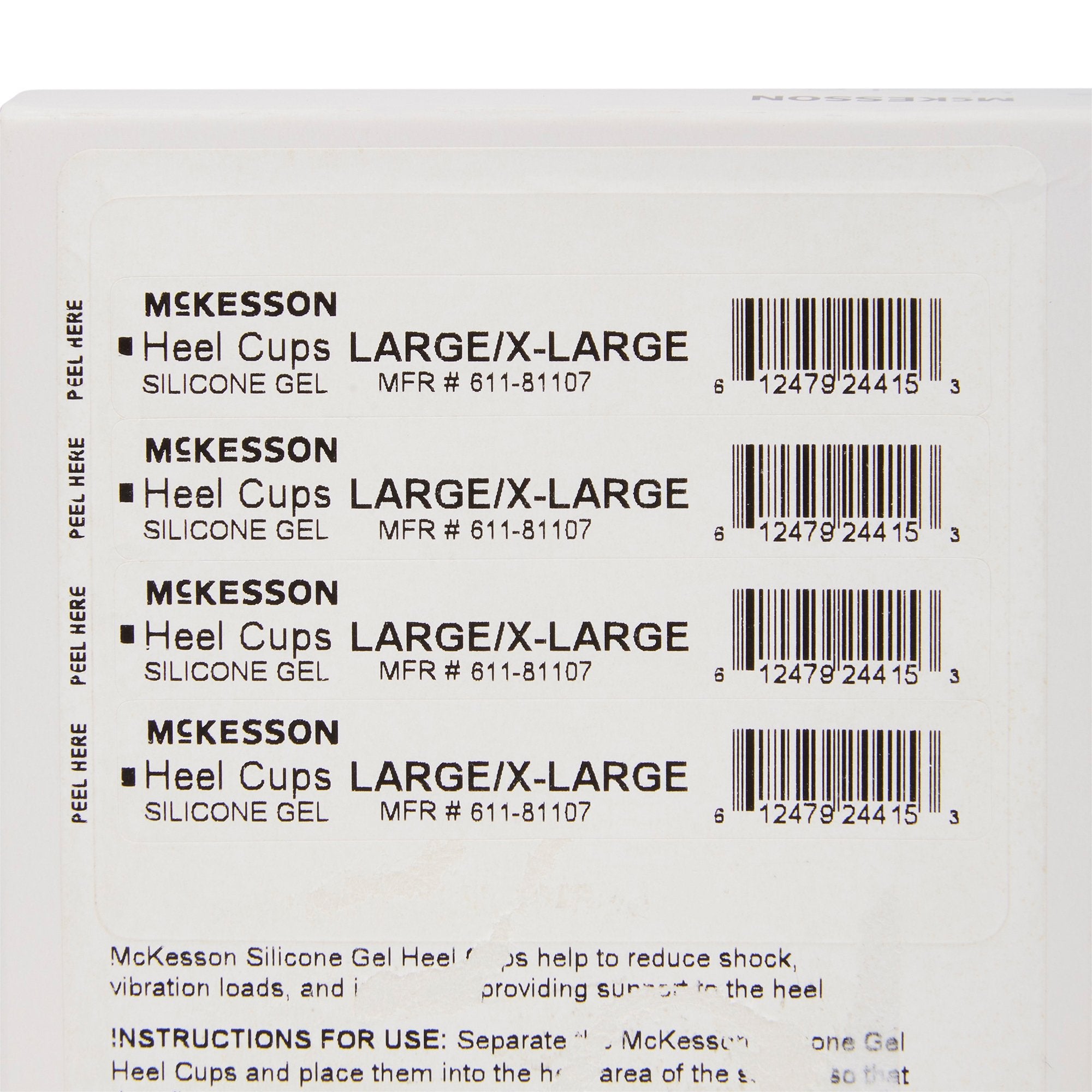 Heel Cup McKesson Large / X-Large Without Closure Men's Shoe Size: ≥ 9-1/2, Women's Shoe Size: ≥ 10 Foot