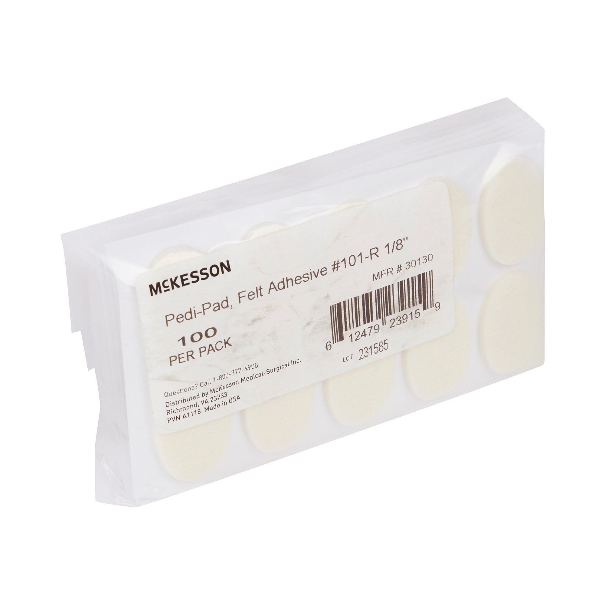 Protective Pad McKesson Pedi-Pad Size 101-Regular Adhesive Foot