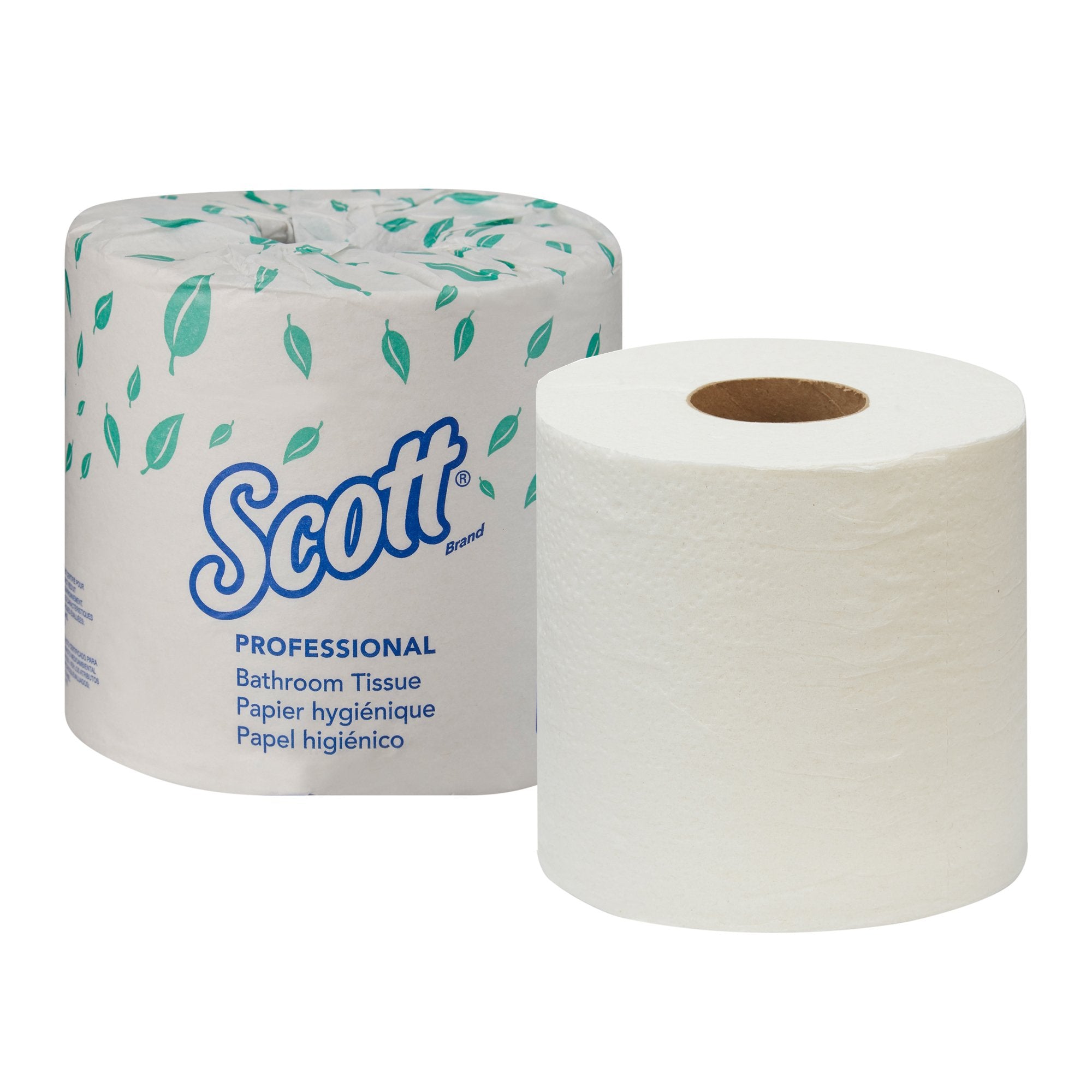 Toilet Tissue Scott® Essential White 2-Ply Standard Size Cored Roll 550 Sheets 4 X 4-1/10 Inch