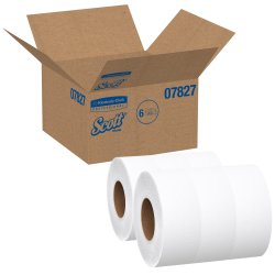 Toilet Tissue Scott® Essential JRT Extra Long White 2-Ply Jumbo Size Cored Roll Continuous Sheet 3-11/20 Inch X 2000 Foot